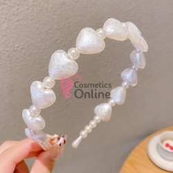 Bentita pentru par cu perle Cod W001AA Albe 